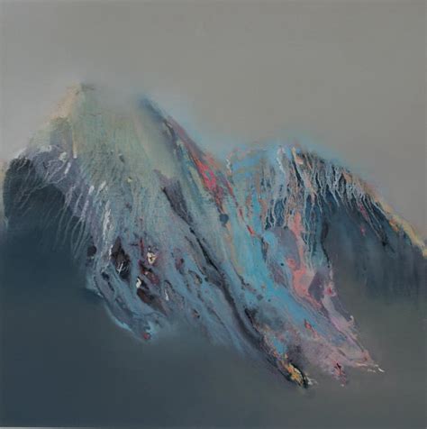An Abstract Painting Of A Mountain Peak