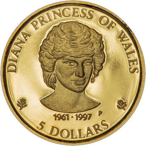 1997 Princess Diana 125 Oz Gold Coin Cook Islands Chards