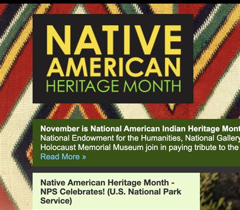 November Native American Heritage Month Honoring Indigenous Peoples