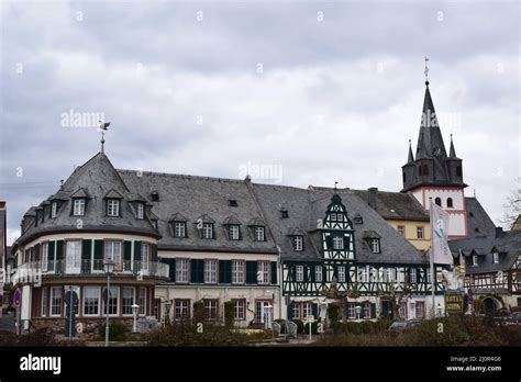 Historical Beautiful Buildings At The Waterfront Of Oestrich Oestrich