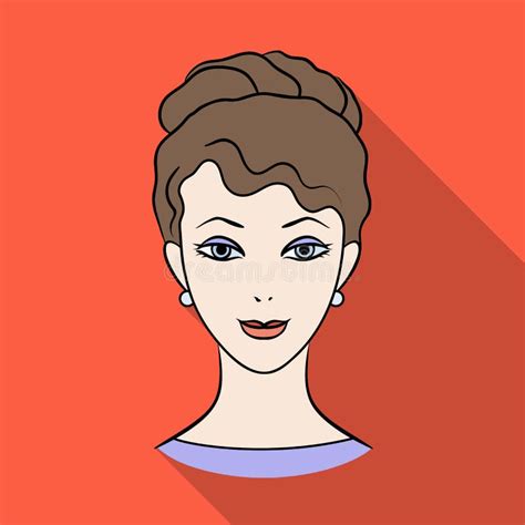 Avatar Of A Girl With Brown Hairavatar And Face Single Icon In Flat