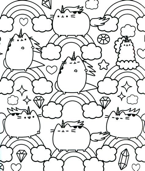 Pusheen Coloring Book Pusheen Pusheen The Cat Unicorn Coloring Pages