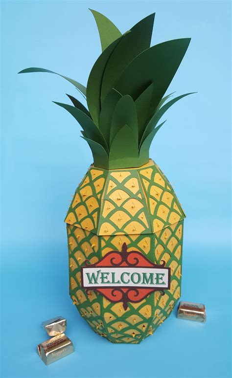 Pineapple Box Crafts Paper Crafts Cute Pineapple