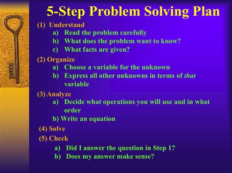5 Step Problem Solving Plan 1