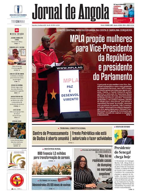 Jornal De Angola Terça 24 De Maio De 2022