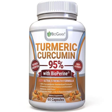 Organic Turmeric Curcumin Extract Supplement 95 Standardized W
