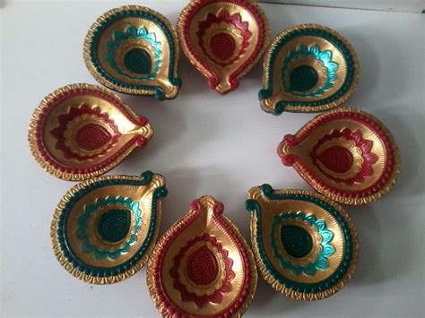 Diwali Diyas Handmade Decorative Items Diwali Craft Rangoli Designs