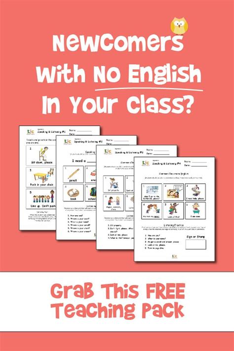 Free Esl Teaching Resource Elementary Ell Survival English Lesson