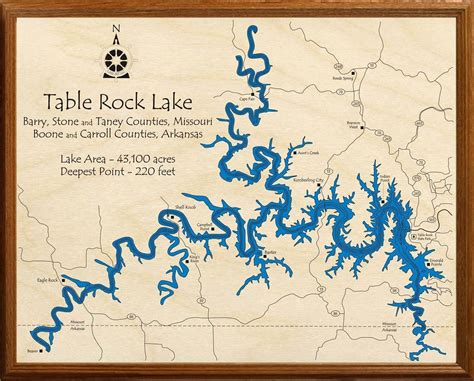 Table Rock Lake Map Decorative Joist Hangers