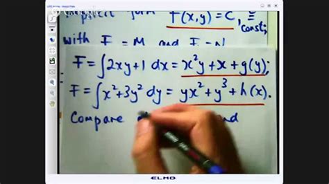 Exact Differential Equations How To Solve Youtube