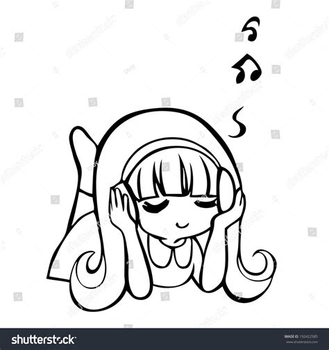 Listening To Music Drawing at GetDrawings | Free download