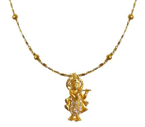 Gold Plated Krishna Pendant