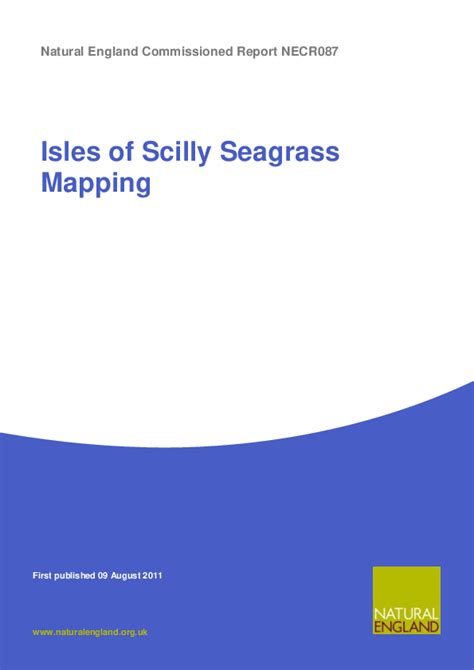 Pdf Isles Of Scilly Seagrass Mapping Emma Jackson