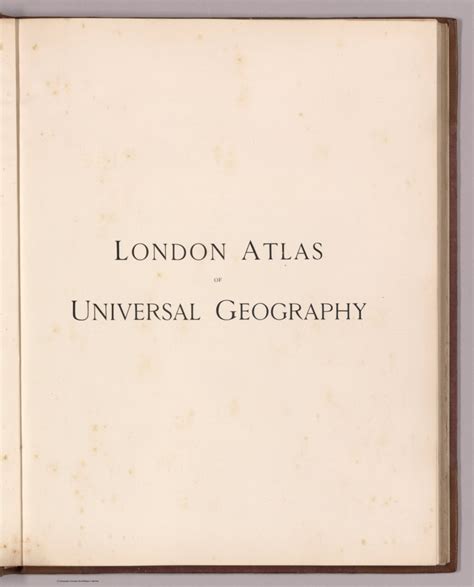 Title Page To London Atlas Of Universal Geography Stanford Edward