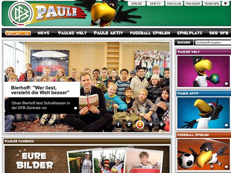 Dfb Kinderwebsite Neues Virtuelles Nest Für Paule Dfb Deutscher