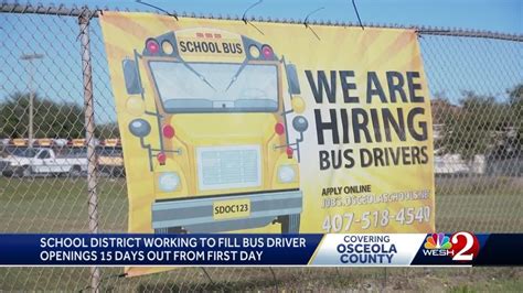 Osceola School District Working To Fill Bus Driver Openings 15 Days Out