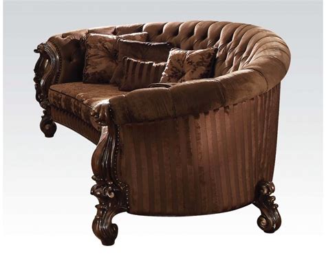 Therefore, 2021 design world offers a trendy leather sofa design that comes back to dominate the stage, curved leather sofa. Versailles Button Tufted Brown Velvet Curved Sofa In ...