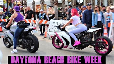 Eye Candy Beautiful Women Sport Bikes Daytona Beach Bike Week Youtube
