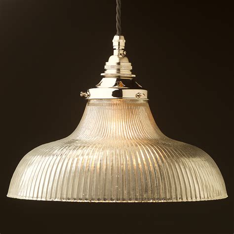 Large Glass Dish Ribbed Pendant • Edison Light Globes Llc Globe