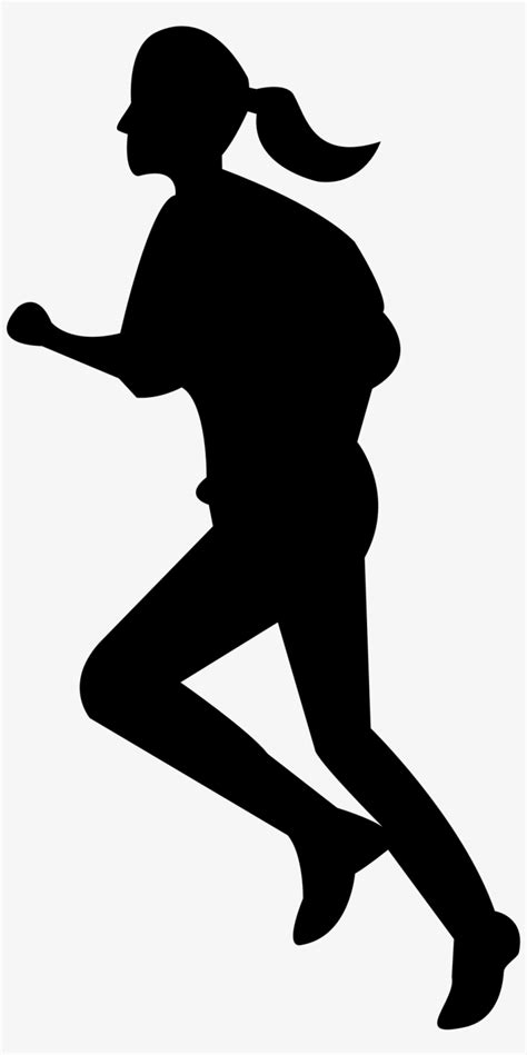 Running Clipart Transparent Woman Running Silhouette Png Free