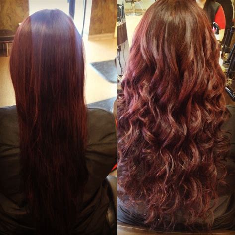Saw something that caught your attention? Long brown reddish hair curled pretty long red brown ...