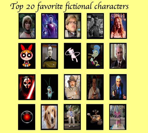 My Top 20 Favorite Fictional Characters By Jallroynoy On Deviantart