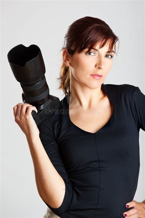Female Photographer Stock Image Image Of Focus Caucasian 14564267
