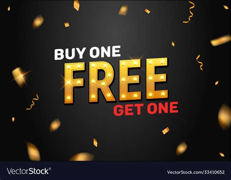 Buy One Get One Free Sale Offer Design Royalty Free Vector