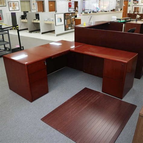 L Desk 66 Cherry Office Furniture Liquidations