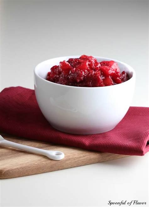 apple cranberry sauce with orange and ginger spoonful of flavor