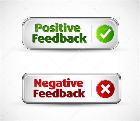 Positive And Negative Button Style Banners Stock Vector Image By