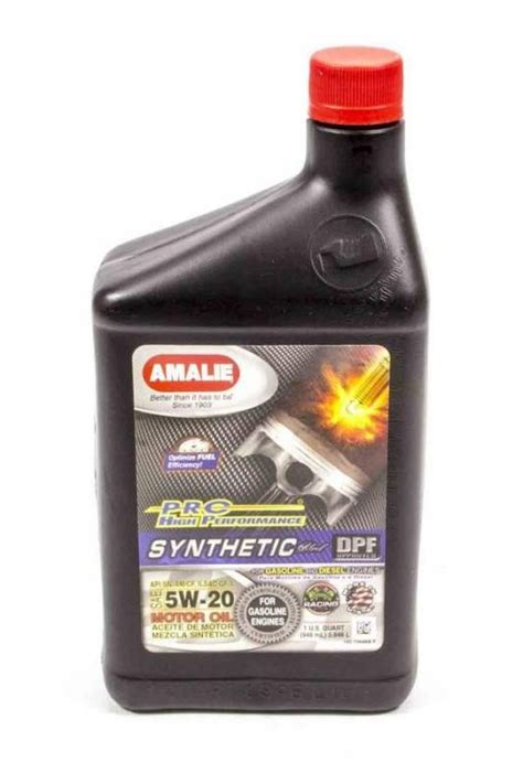 Amalie Motor Oil Pro High Performance 5w20 Semi Synthetic 1 Qt