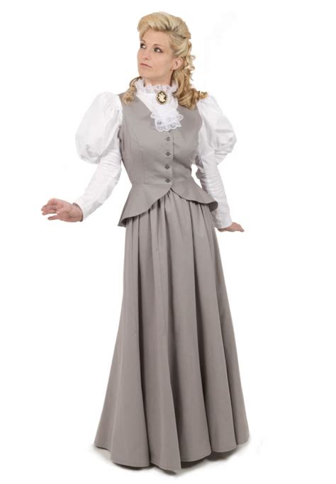 Edwardian Victorian Vest And Skirt Fashion 1800s Dresses Pretty Outfits
