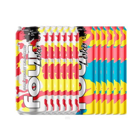 Four Loko Strawberry Lemonade And Tropical Mixed Case 12 X 440ml Cans