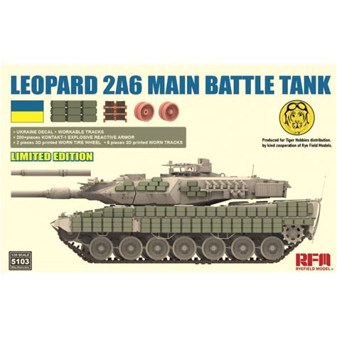Rye Field Model Rm5103 135 Leopard 2a6 Main Battle Tank Ukraine