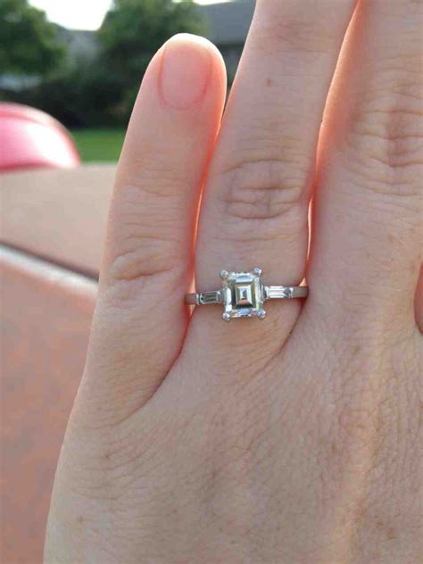 1 Carat Emerald Cut Engagement Ring Wedding And Bridal Inspiration