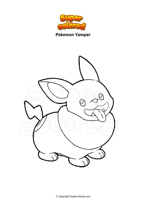 Coloring Page Pokemon Yamper