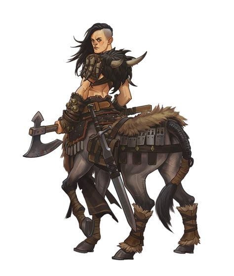 Female Centaur Barbarian Pathfinder Pfrpg Dnd Dandd 35 5e 5th Ed D20