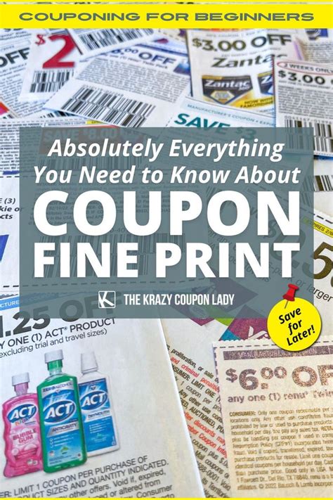 How To Understand The Fine Print On Coupons Best Money Saving Tips