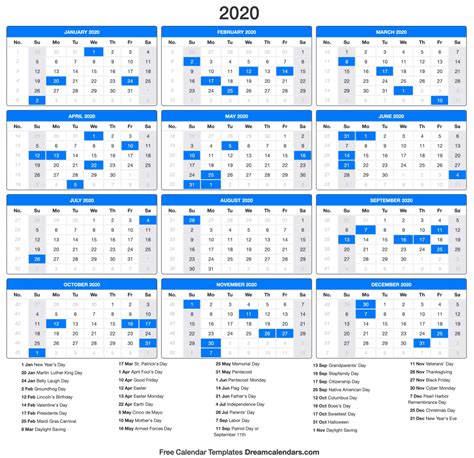 Week numbers for semester 1. Labor Day 2020 Calendar - Calendar Template 2020