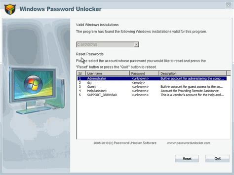 Unlock / enable any windows local account or active directory account that is locked out, disabled or expired. Top 6 PC Unlocker to Recover Forgotten Password in Windows ...
