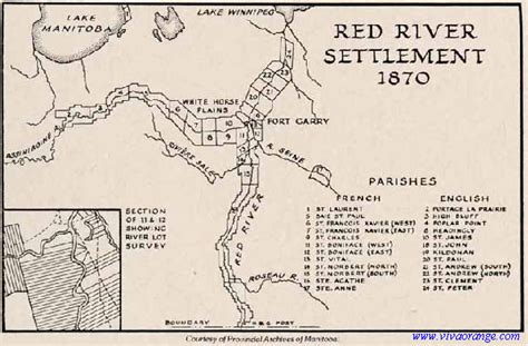 Red River Settlement Map Red River Canadian History History