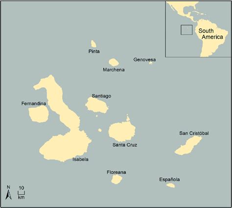 Map Of The Galápagos Islands Download Scientific Diagram