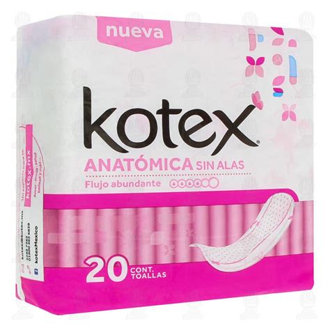 Kotex Anatómica Sin Alas 20 Pzas