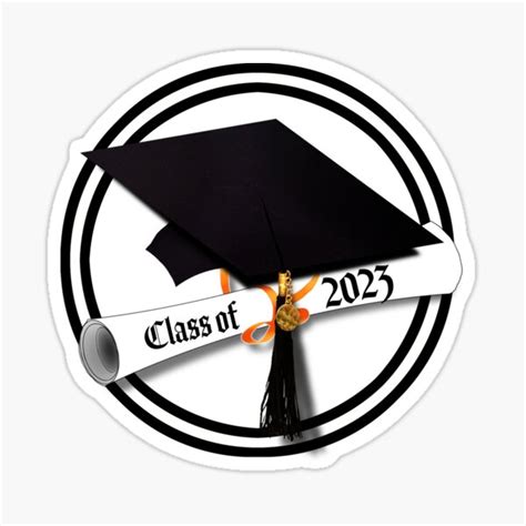 Class Of 2023 Grad Cap Diploma Sticker For Sale By Gravityx9 Redbubble