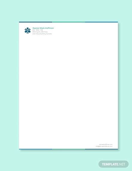 The doctor letterhead design used will also function to show your professionalism to your patients and colleagues. 18+ Doctor Letterhead Templates - Free Word, PDF Format ...