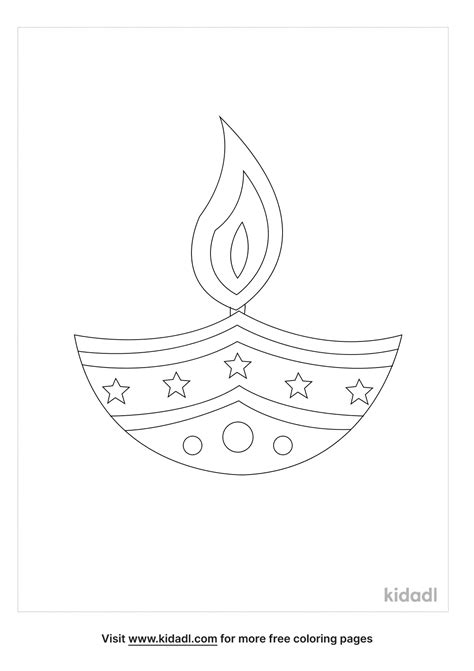 Free Indian Diya Coloring Page Coloring Page Printables Kidadl