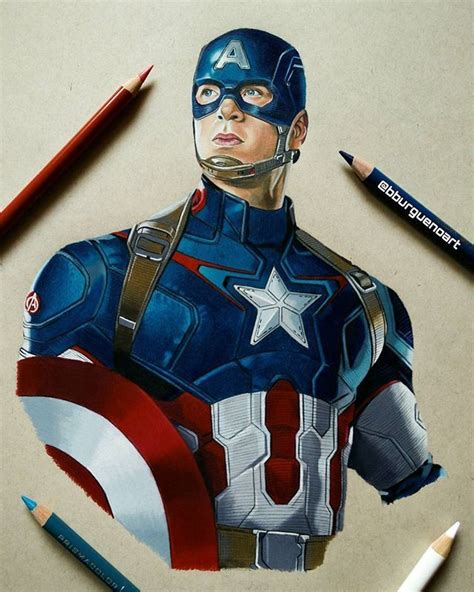 Captain America Civil War Capitan America Dibujo Dibujo Realista