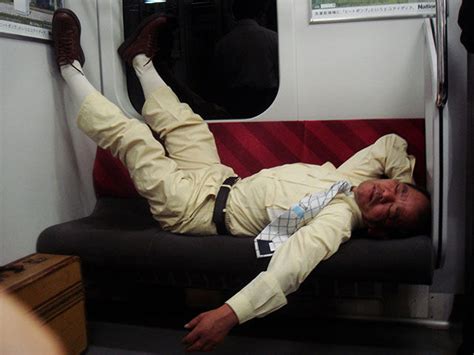 japanese businessmen passed drunk in public 20 pics