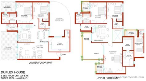 elegant  bedroom duplex house plans  home plans design